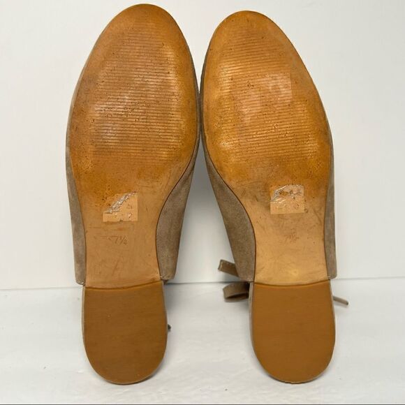 Madewell Womens April Suede Taupe Lace Up Ballet Flats 7.5 - Picture 8 of 11